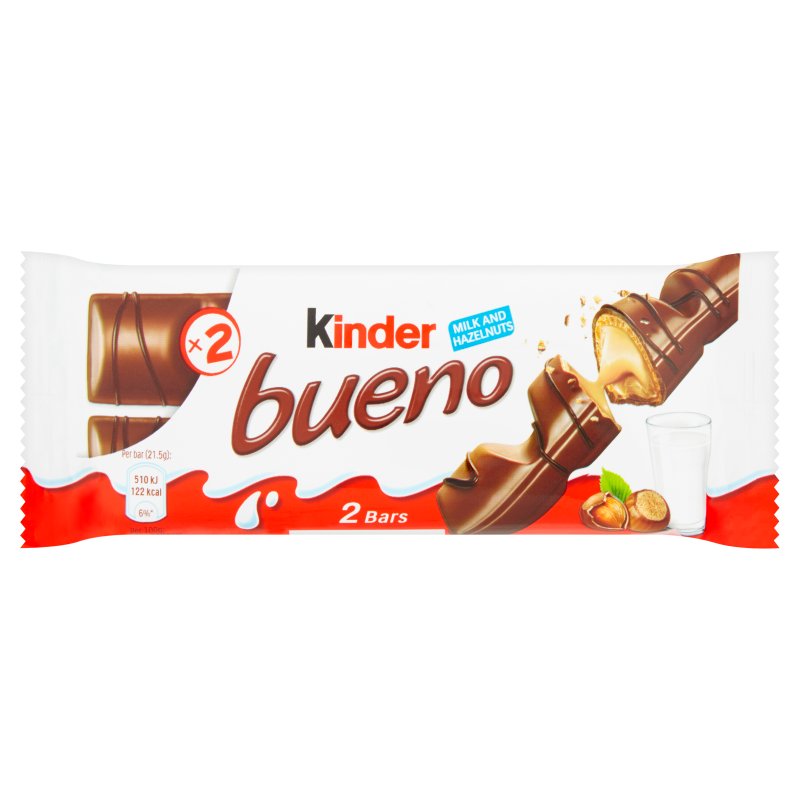 Kinder Bueno Duo Milk Chocolate Bar 43g (30 Pack)