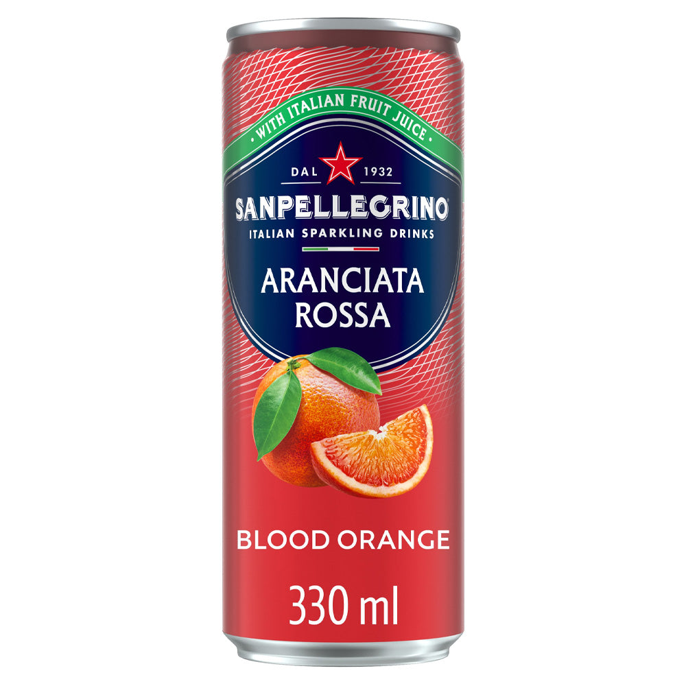Sanpellegrino Blood Orange Aranciata Rossa Can 330ml (24 Pack)