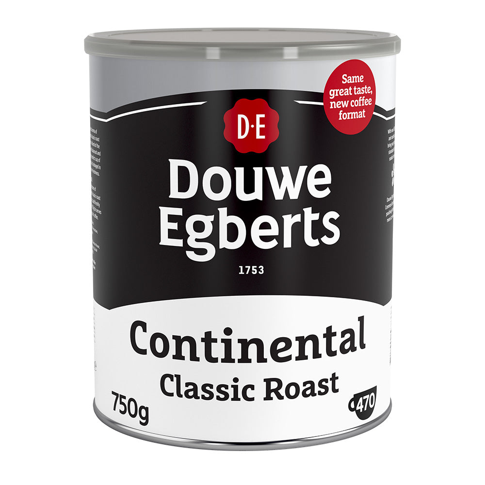 Douwe Egberts Classic Rich Roast Continental Instant Coffee Tin 750g (6 Pack)