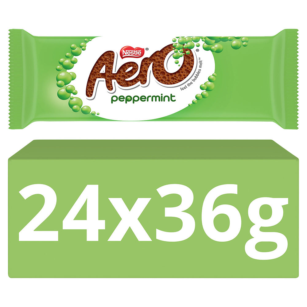 Nestle Aero Peppermint Milk Chocolate Bar 36g (24 Pack)