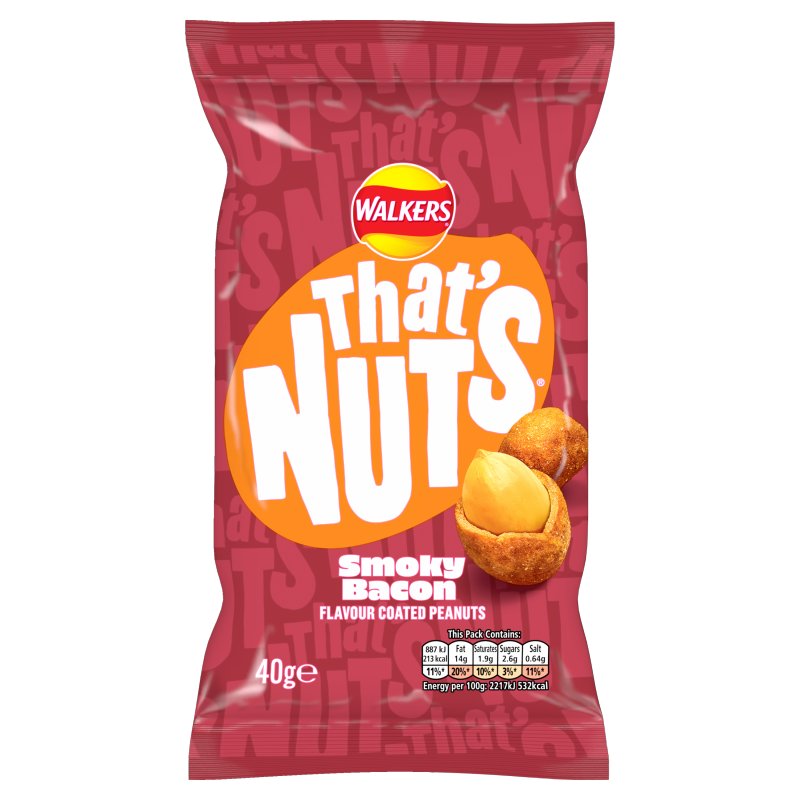 Walkers That's Nuts Smoky Bacon 40g (20 Pack)