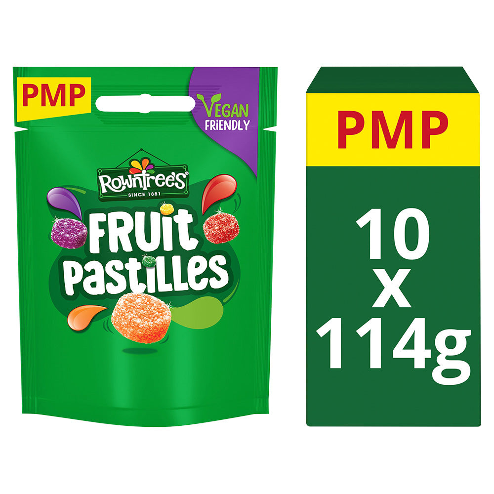 Nestle Rowntrees Fruit Pastilles 114g Pouch (10 Pack) Price Marked £1.25