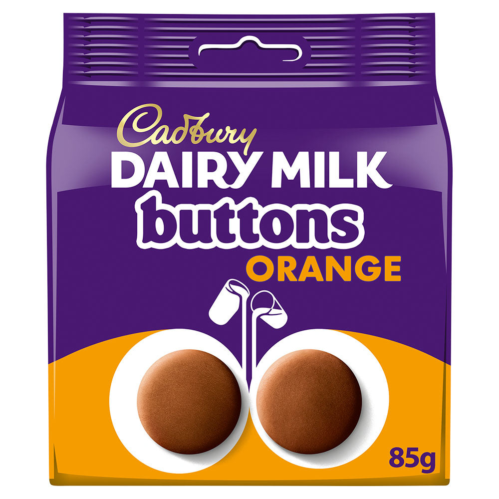 Cadbury Dairy Milk Orange Giant Buttons Chocolate Bag 85g (10 Pack)