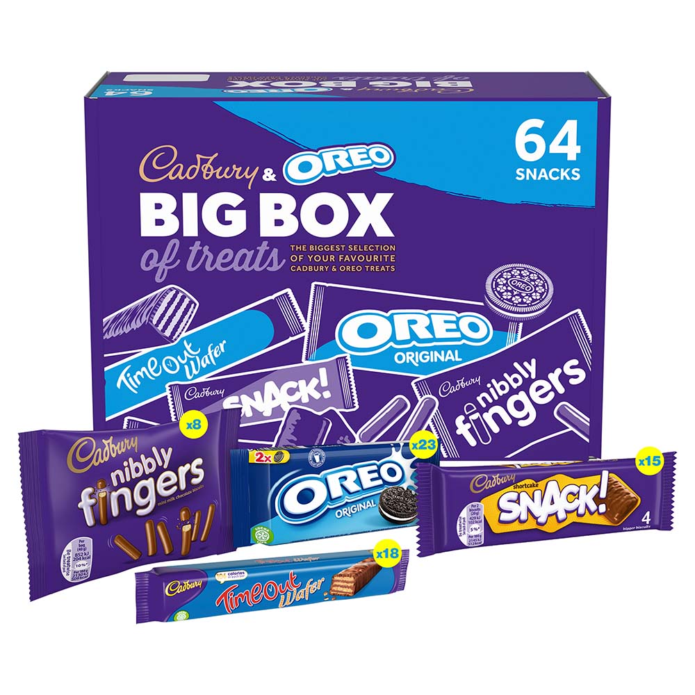 Cadbury & Oreo Chocolate Biscuit Selection Box 1.618kg (64 Pack)