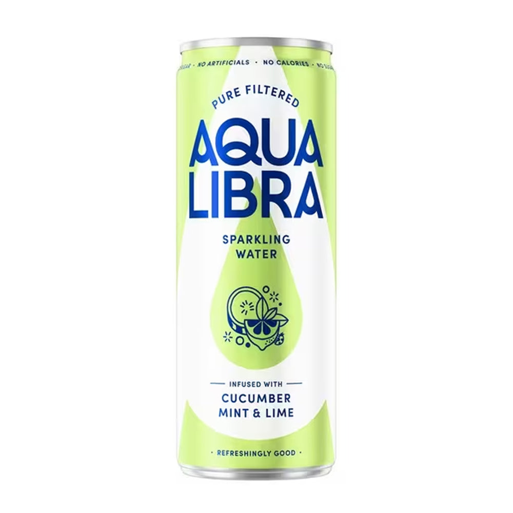 Aqua Libra Cucumber Mint & Lime Slim Can 330ml (24 Pack)