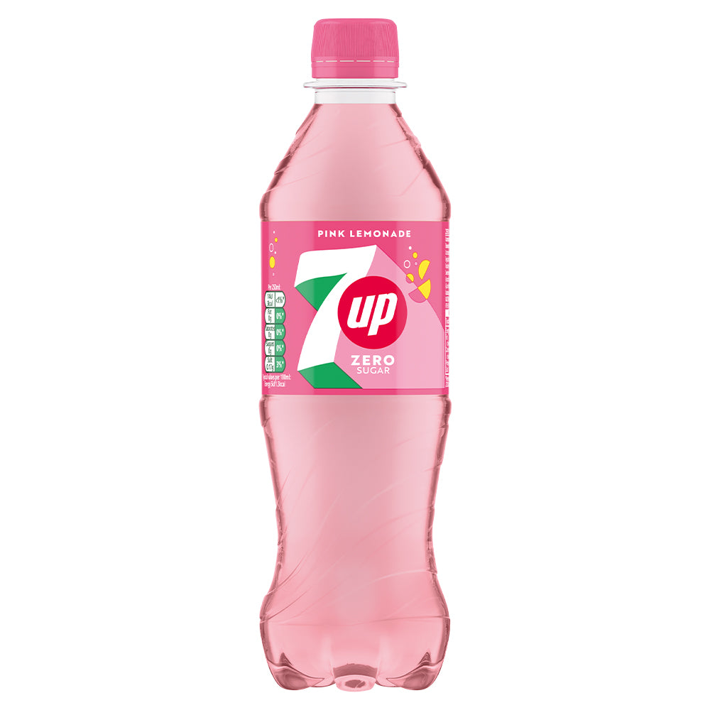 7Up Zero Pink Lemonade Bottle 500ml (24 Pack)