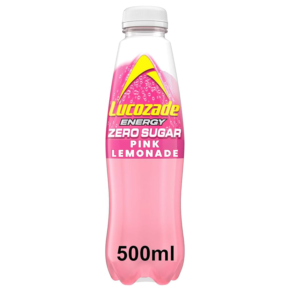 Lucozade Pink Lemonade Energy Bottle 500ml (12 Pack)