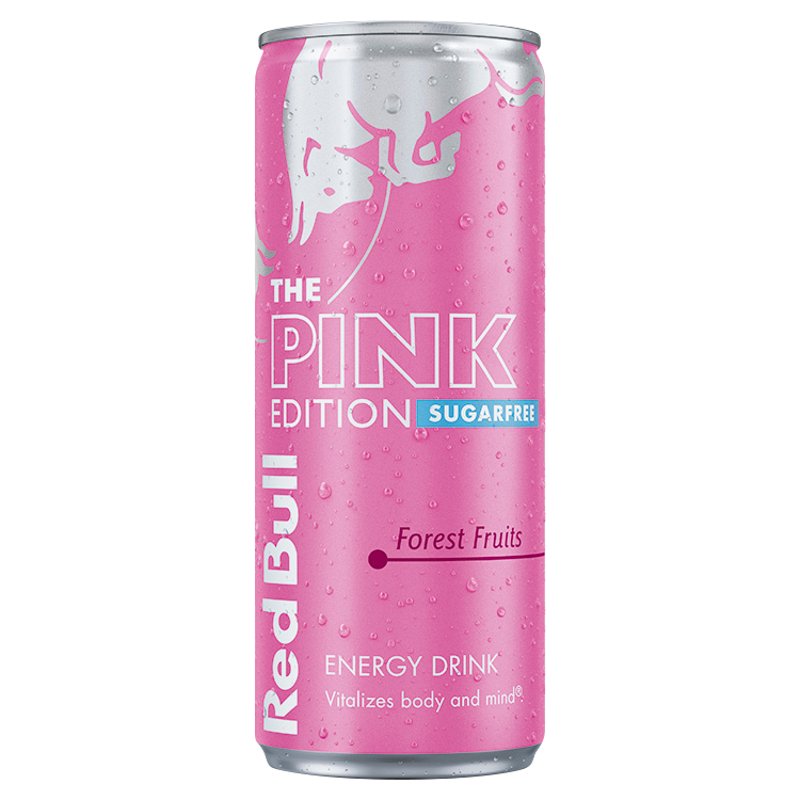 Red Bull Pink Forest Fruits Sugar Free Can 250ml (12 Pack)