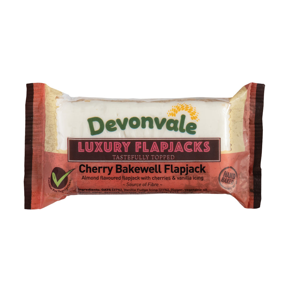 Devonvale Cherry Bakewell Flapjack 95g (24 Pack)