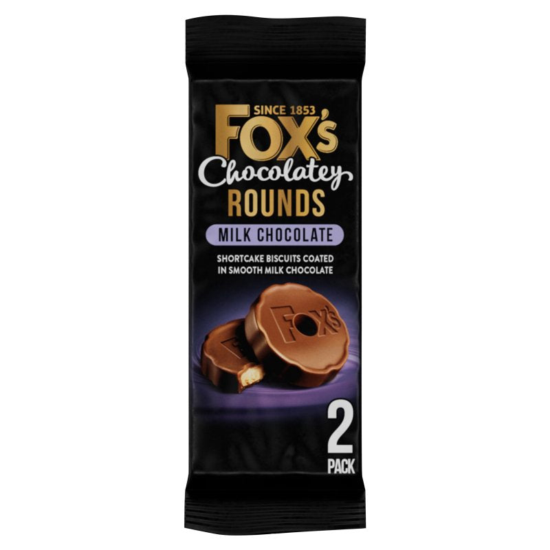 Fox's Chocolatey Milk Chocolate Rounds Biscuits 2 Pack 32g (48 Pack)
