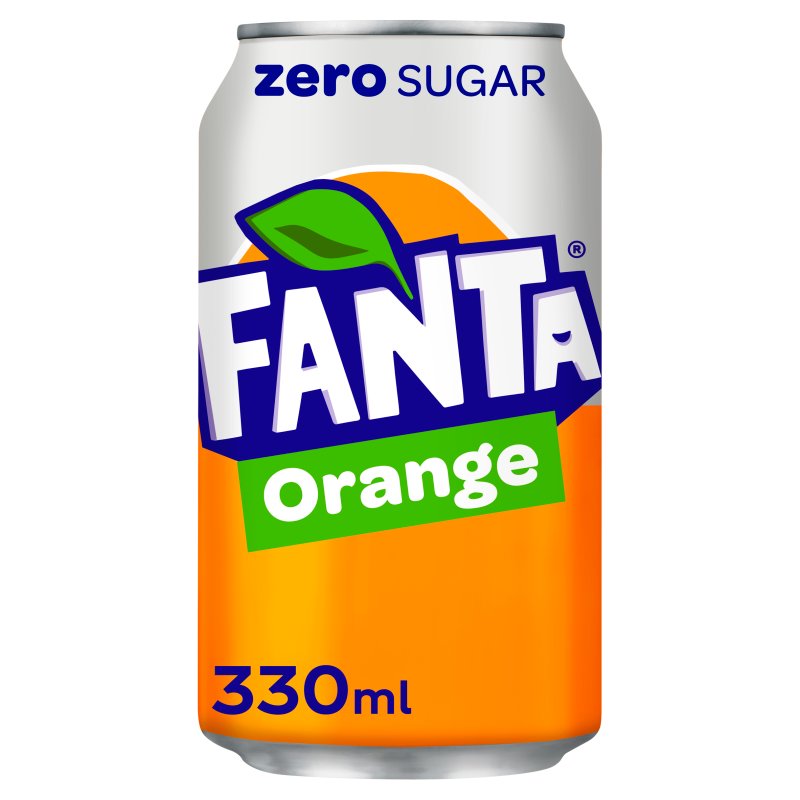 (GB) Fanta Orange Zero Sugar 330ml Can (24 Pack)