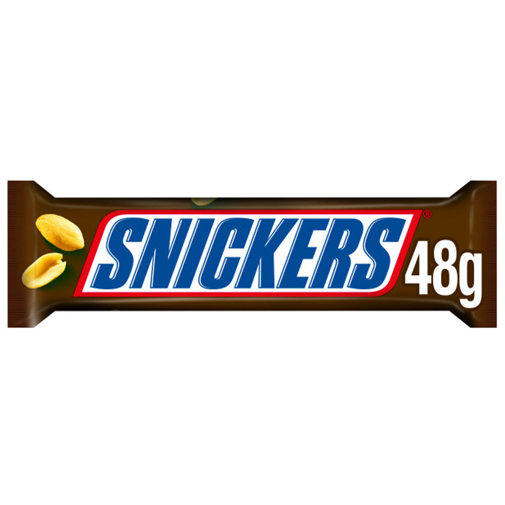 Snickers Caramel, Nougat, Peanut & Milk Chocolate Snack Bar 48g (48 Pack)