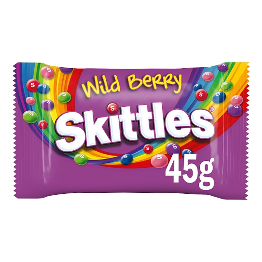 Skittles Chewy Sweets Wild Berry Flavoured Bag 45g (36 Pack)