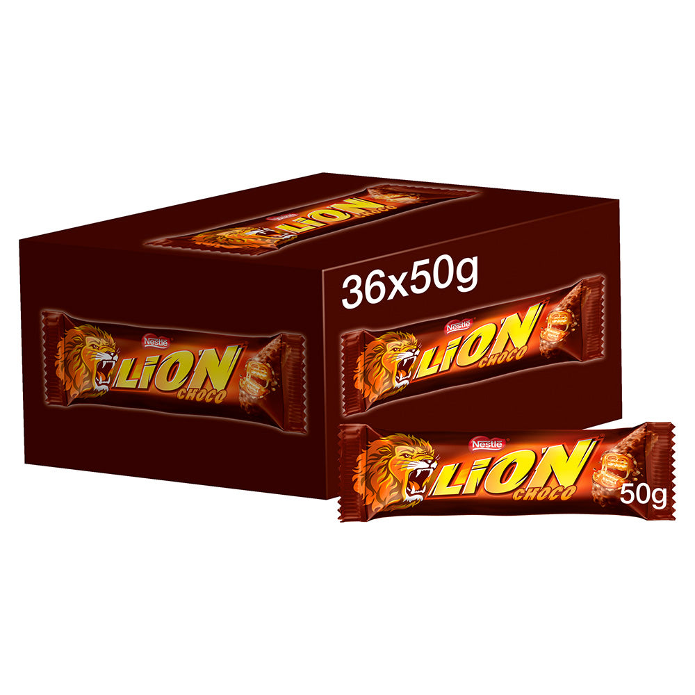 Nestle Lion Milk Chocolate, Wafer & Cereal Bar 50g (36 Pack)