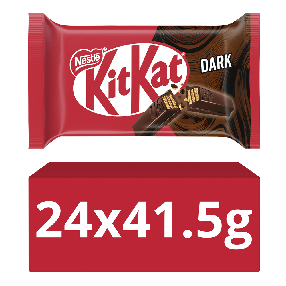Nestle Kit Kat Dark 4 Finger Chocolate Biscuit Bar 41.5g (24 Pack)