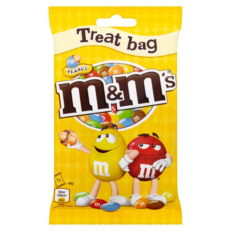 M&M's Peanut Chocolate Treat Bag 82g (16 Pack)