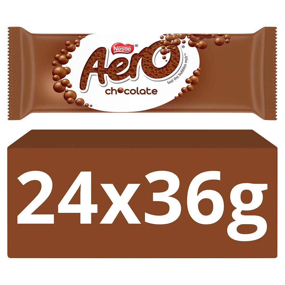 Nestle Aero Milk Chocolate Bubbly Bar 36g (24 Pack)