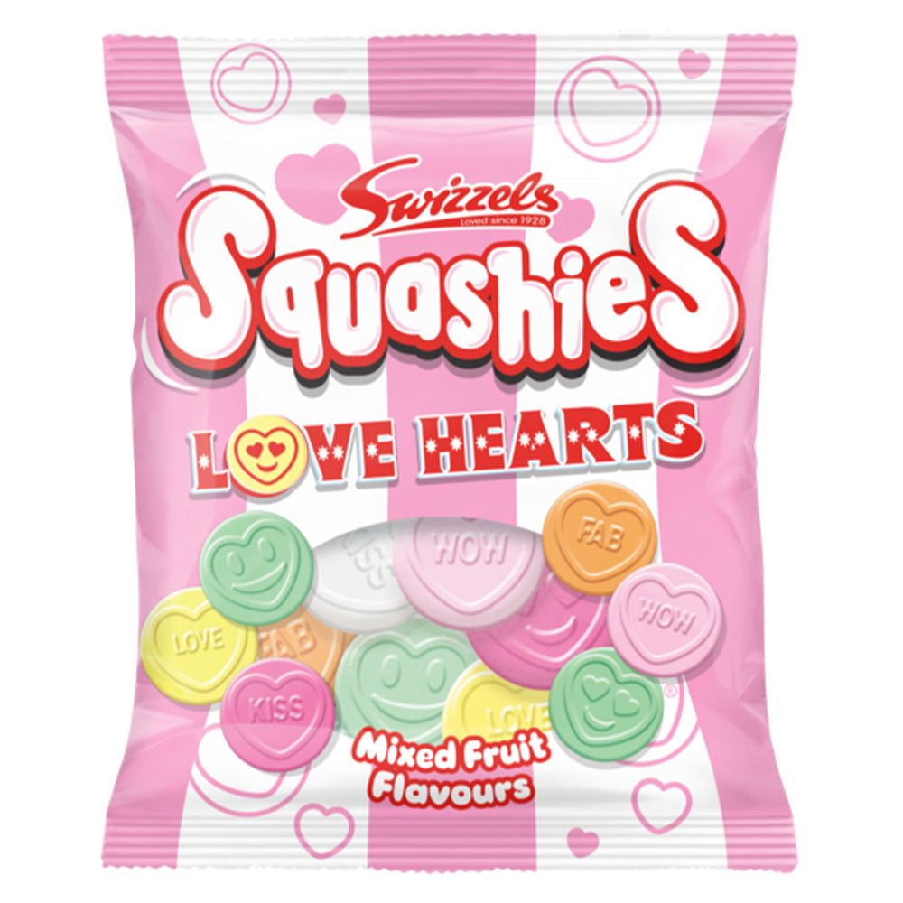 Swizzles Squashies Love Hearts Bag 120g (12 Pack)