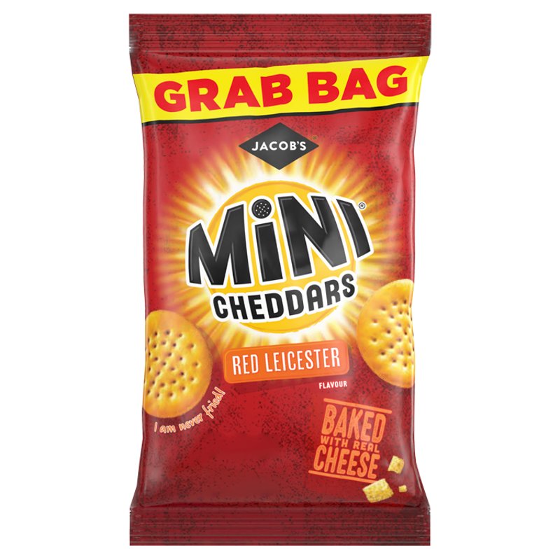 Jacob's Mini Cheddars Red Leicester 45g Grab Bag (30 Pack)
