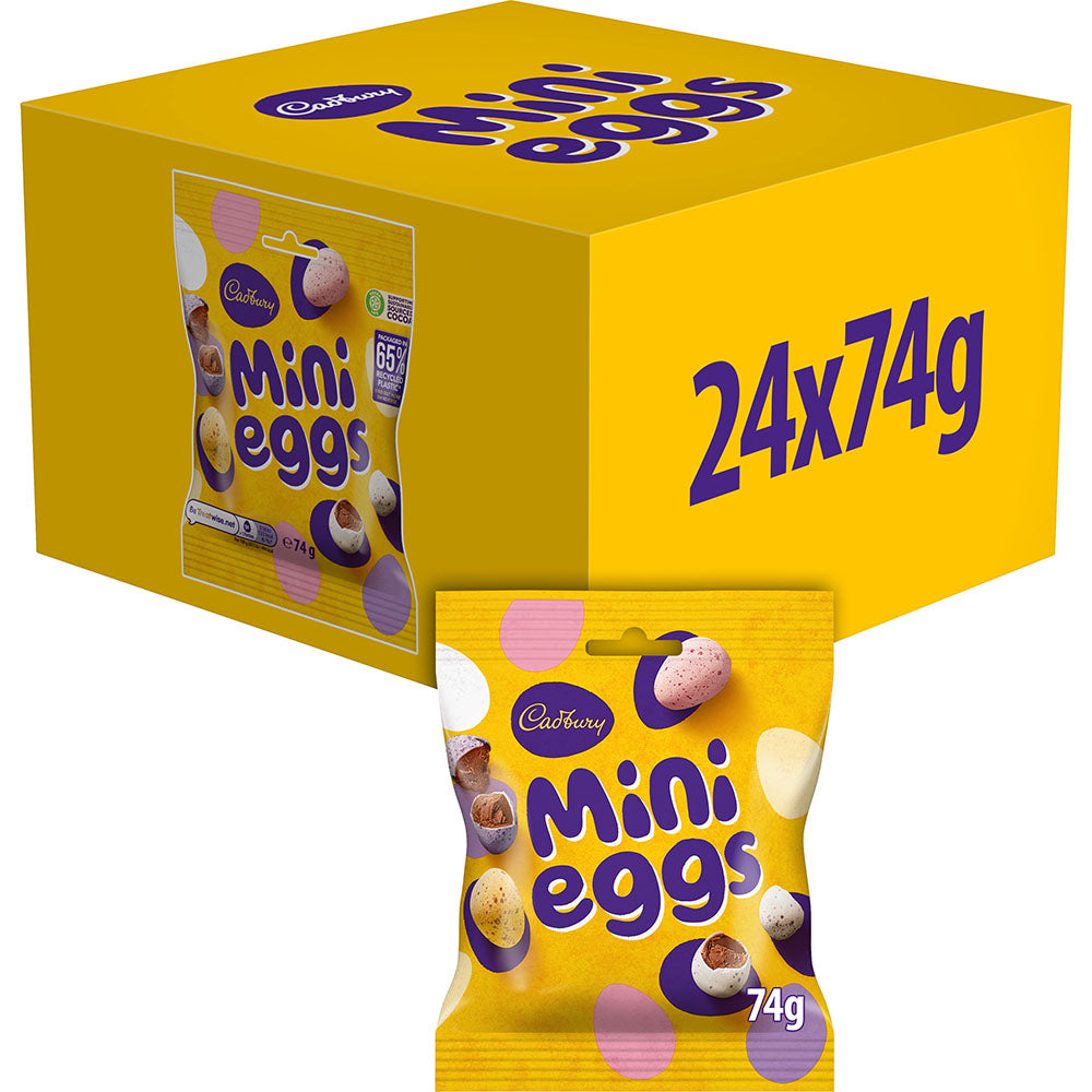 Cadbury Mini Eggs Chocolate Bag 74g (24 Pack)
