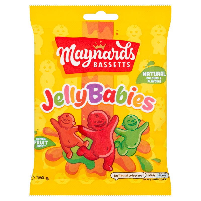 Maynards Bassetts Jelly Babies Sweets Sharing Bag 165g (10 Pack)