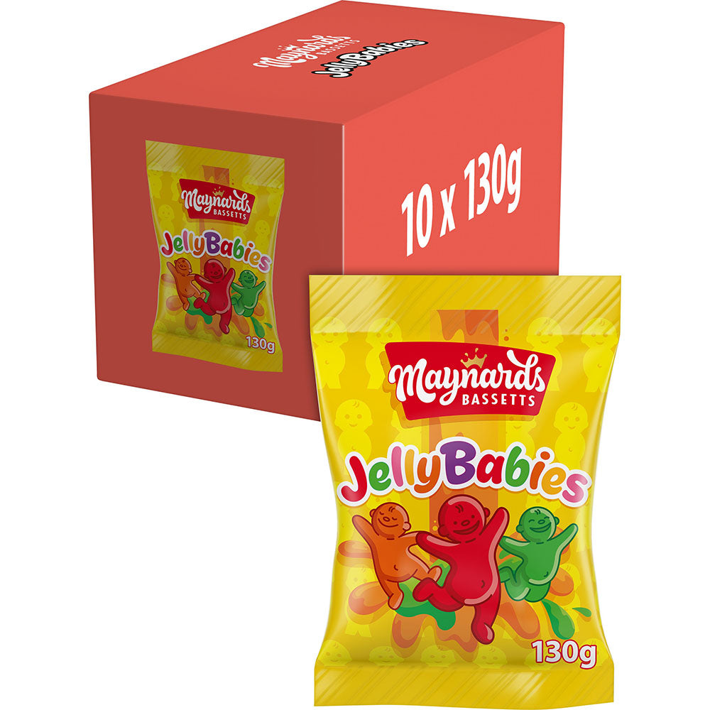 Maynards Bassetts Jelly Babies Sweets Sharing Bag 130g (12 Pack)