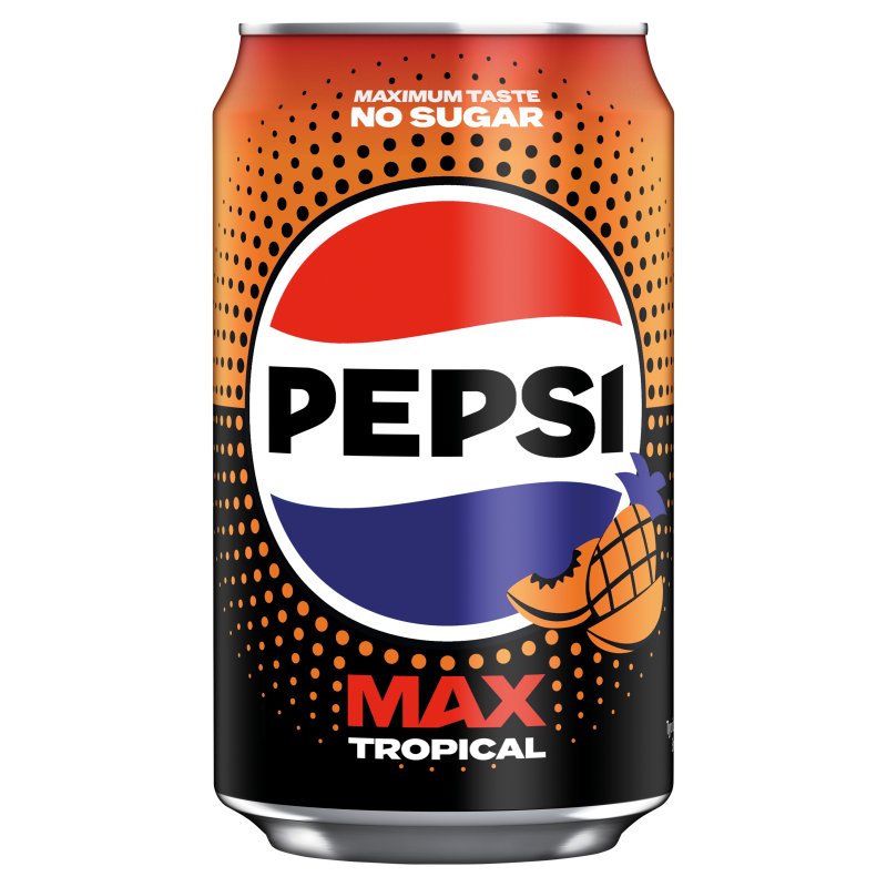 Pepsi Max Tropical Can 330ml (24 Pack)