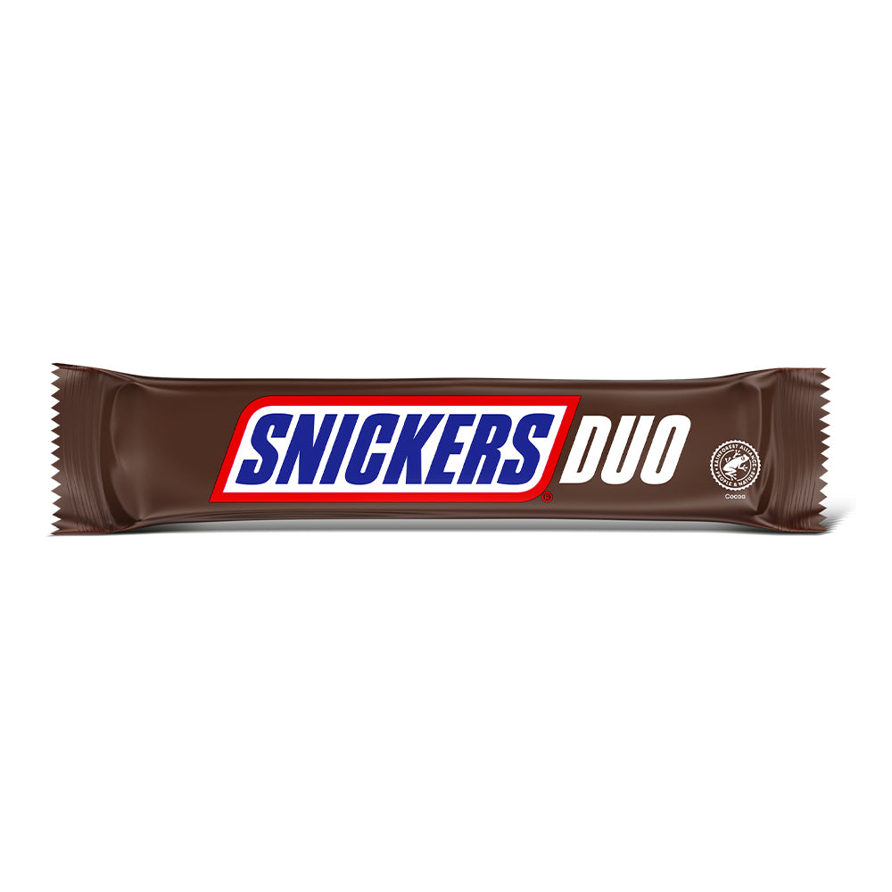 Snickers Duo Caramel, Nougat, Peanut & Milk Chocolate Snack Bar 2 x 34.5g (24 Pack)