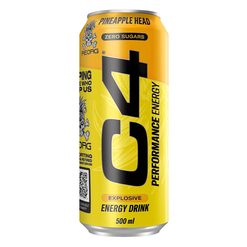 C4 Energy Pineapple Head Can 500ml (12 Pack)