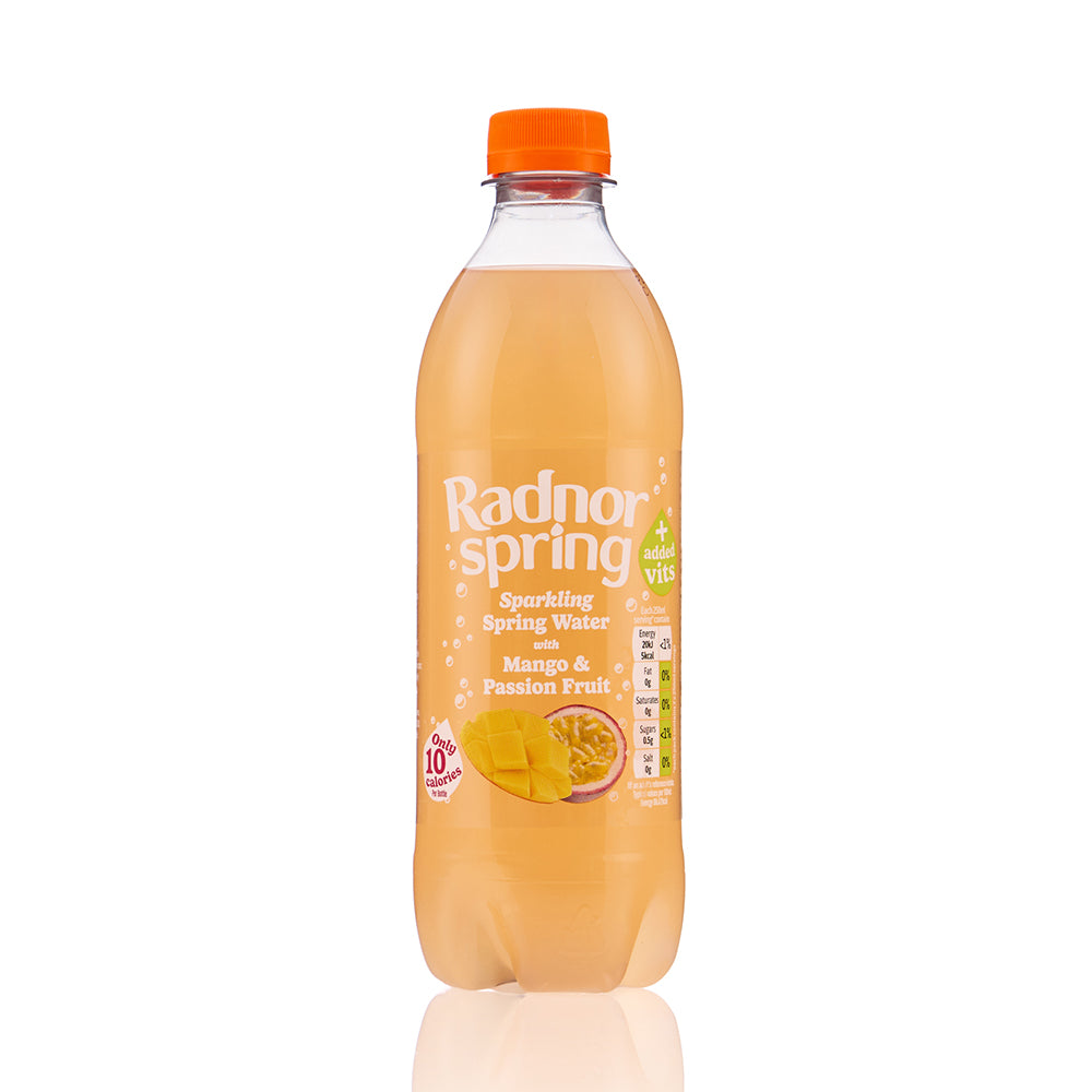 Radnor Spring Sparkling Mango & Passion Fruit Bottle 500ml (24 Pack)